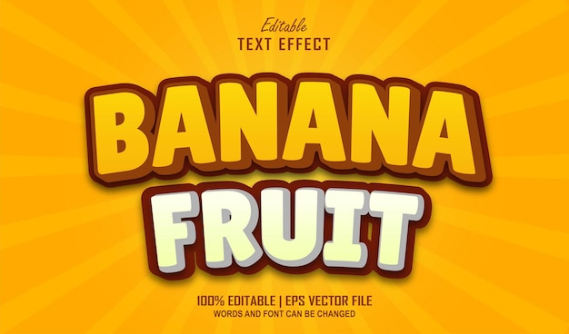 Effetto testo modificabile frutta banana