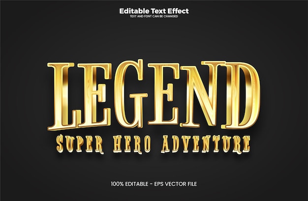 Effetto testo modificabile legenda in stile trend moderno