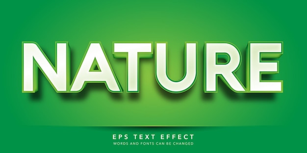 effetto testo modificabile natura 3d