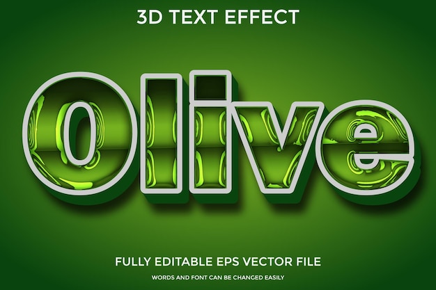 effetto testo modificabile oliva