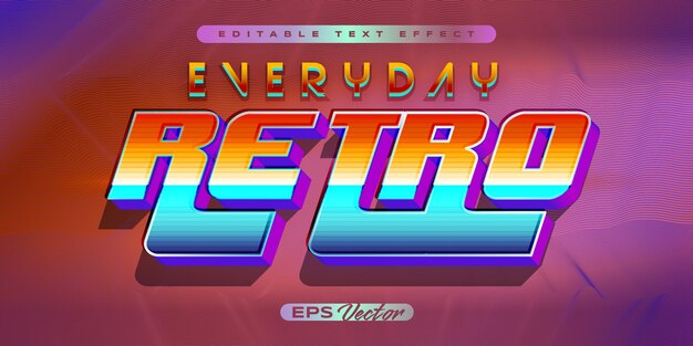 Effetto testo modificabile retrò esperto