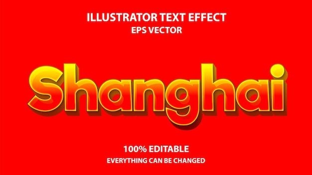 EFFETTO TESTO MODIFICABILE SHANGHAI