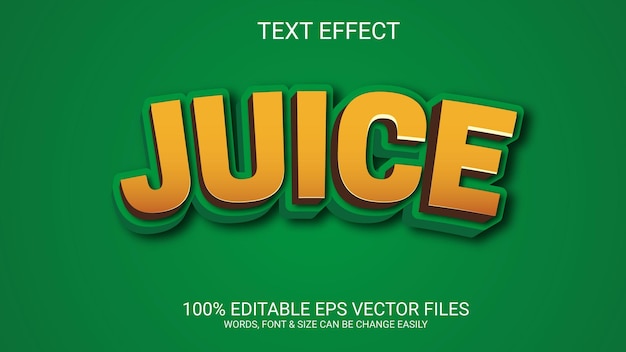 Effetto testo modificabile succo 3d
