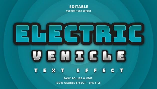effetto testo modificabile veicolo elettrico banana con uno stile moderno e semplice