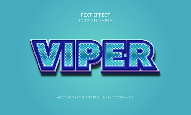 Effetto testo modificabile Viper 3d