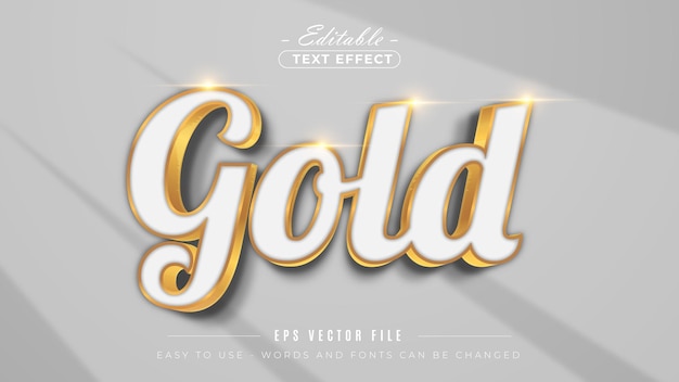 Effetto testo oro modificabile stile testo del titolo di lusso di fantasia