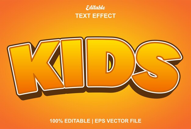 Effetto testo per bambini con colore arancione modificabile