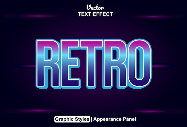 Effetto testo retrò con stile grafico e modificabile