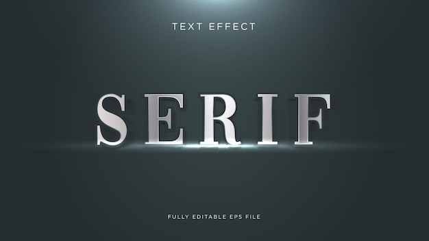 Effetto testo Serif con luce dietro
