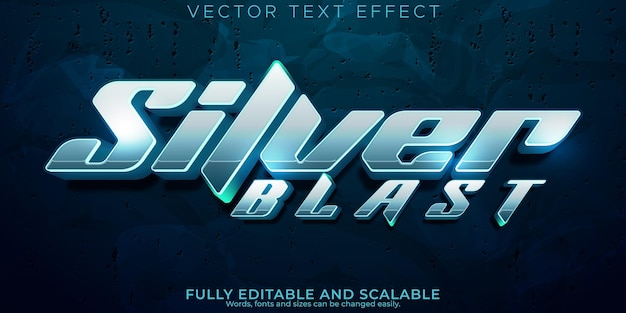 Effetto testo Silver Blast esport modificabile e stile di testo del film