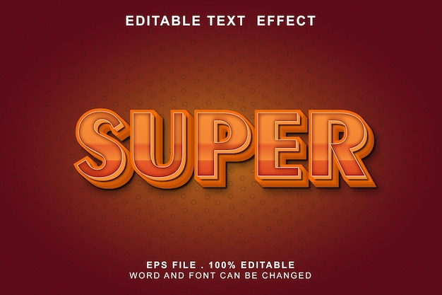Effetto testo super modificabile