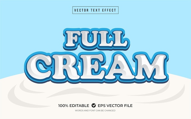 Effetto testo tutto crema
