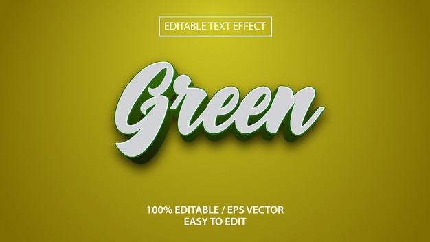 Effetto testo verde premium EPS