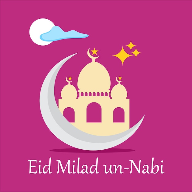 Eid Milad giorno un-nabi Banner design giorno islamico vettore di design