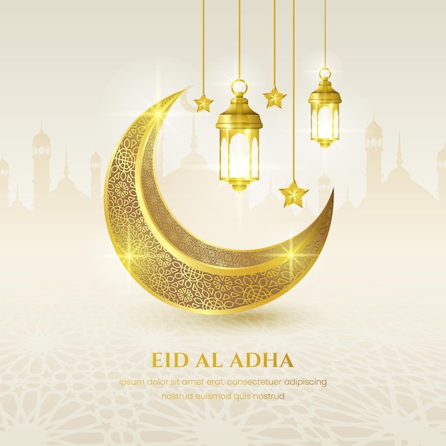 Eid Mubarak Biglietto di auguri islamico, poster, banner design, illustrazione vettoriale