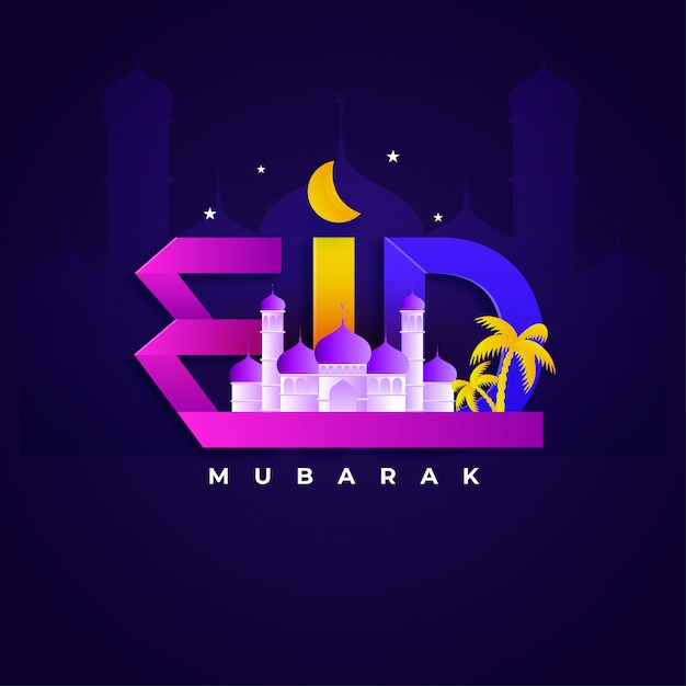 Eid Mubarak Concept.