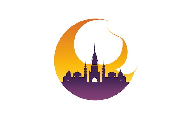 Eid Mubarak Logo Moschea della Luna