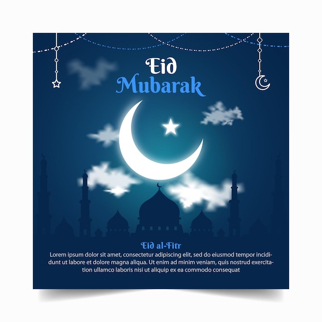 Eid mubarak postmplate sui social media