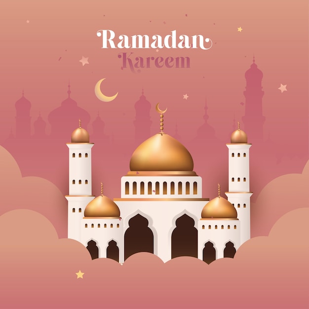 Eid Mubarak Ramadan festival stagione vettore saluto modello di progettazione