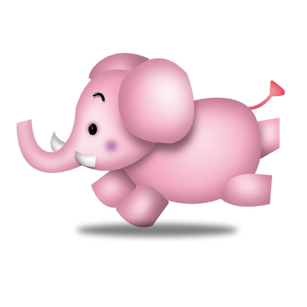 elefante simpatico cartone animato animali barbie personaggio bambola dolce modello emozione illustrazione clipart