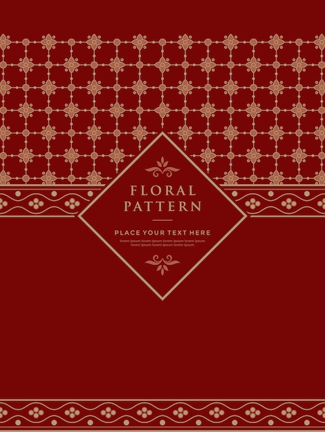 Elegant Floral Diamond Motif Template