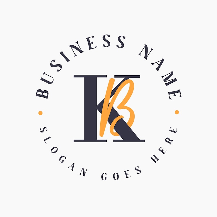 Vettore elegant letter kb initials logo per il corporate branding kb lettermark logo per i marchi di moda e bellezza