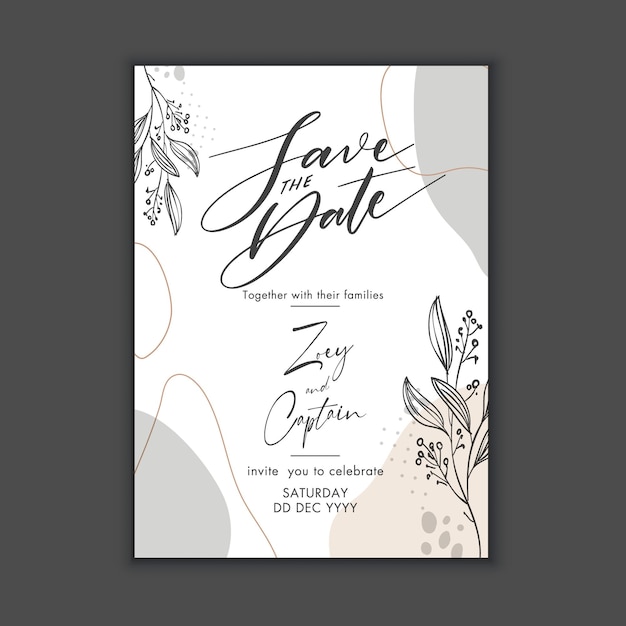 Elegant Save The Date Card (carta di salvataggio della data)