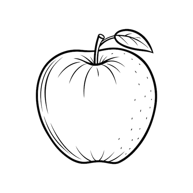 Elegante Apple Line Art Vector per disegni e illustrazioni creative Stile semplice e minimalista