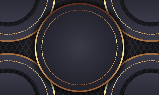 Elegante cerchio d'oro lusso sfondo copia spazio illuminazione scintilla punti luminosi vettore di particelle