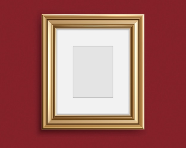 Elegante cornice d'oro su uno sfondo a righe
