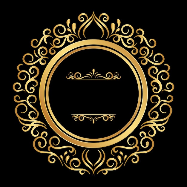 Elegante disegno della cornice d'oro