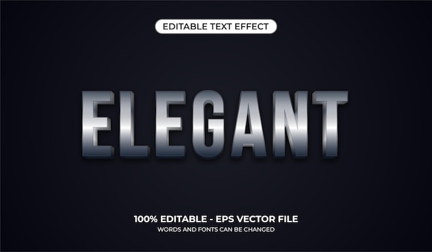 Elegante effetto testo. Fantastico testo modificabile