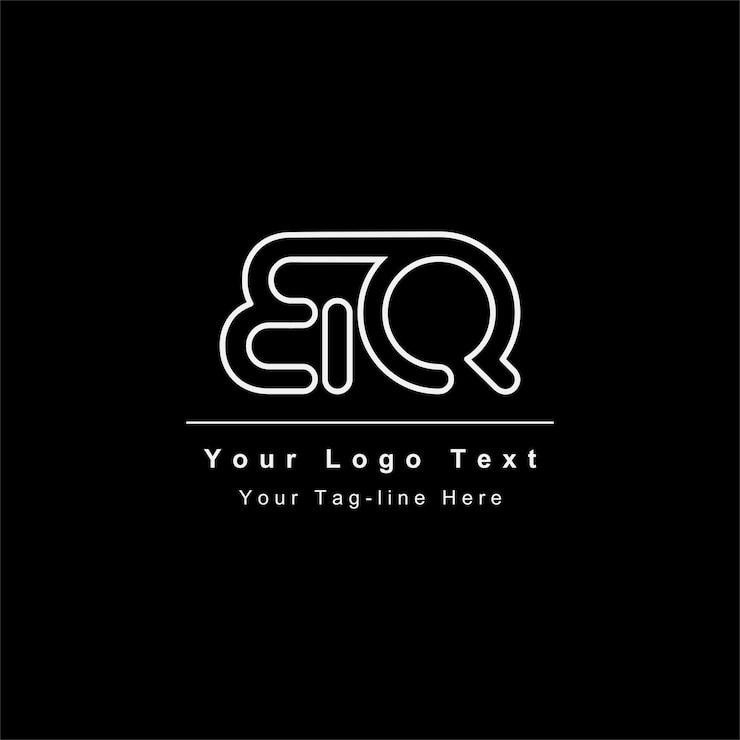 Vettore elegante icona iniziale del design del logo bq qb
