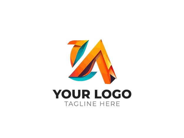 Elegante lettera A Logo disegno vettoriale