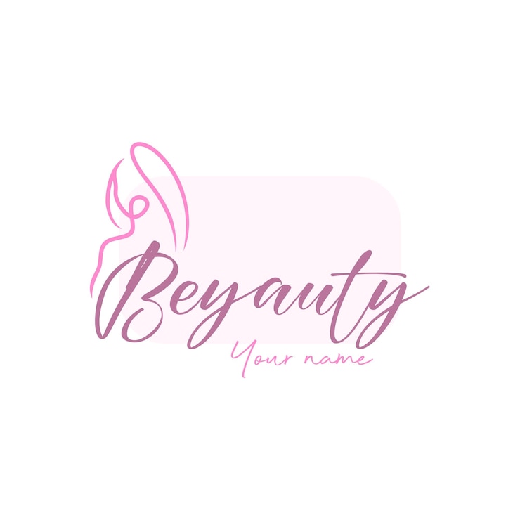 Vettore elegante logo di bellezza femminile