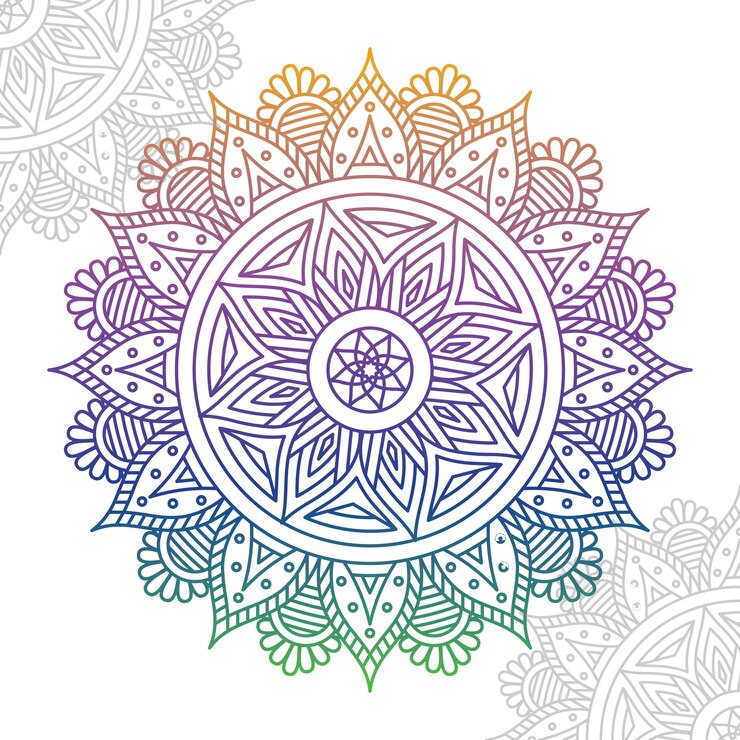 Elegante mandala colorato