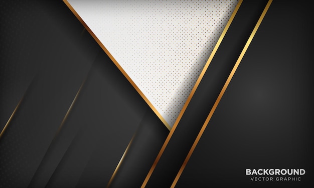 Elegante sfondo nero 3d con effetto luce scintillante di lusso realistico elemento linea oro