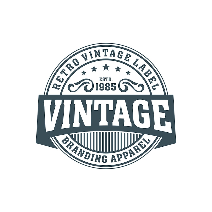 Vettore elegante vintage retro badge etichetta emblema ispirazione al design del logo