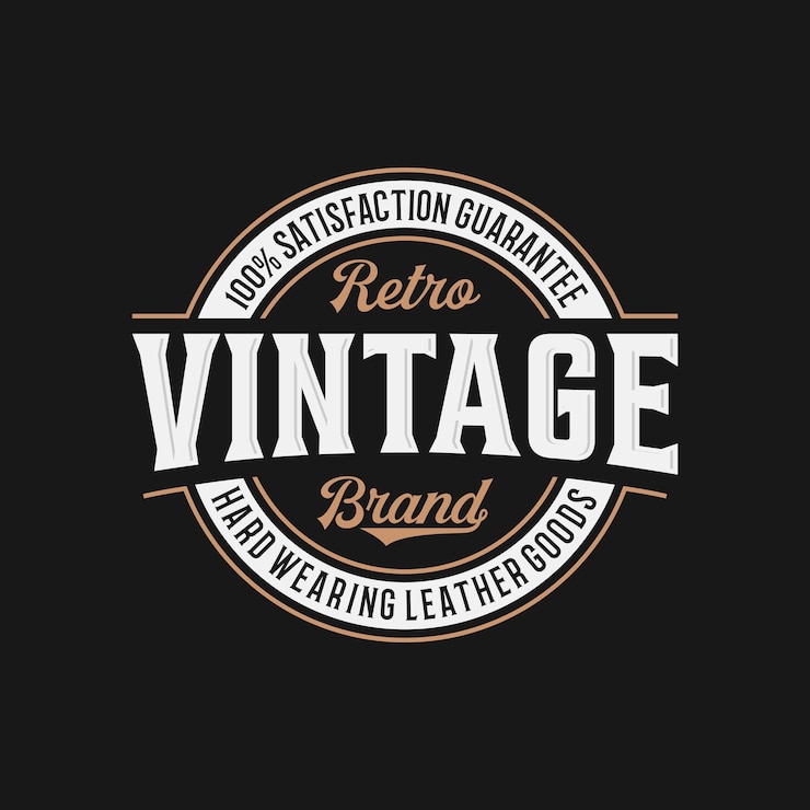 Vettore elegante vintage retro badge etichetta emblema ispirazione al design del logo