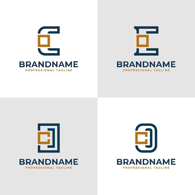 Eleganti lettere CO e OC Monogramma Logo adatto per le imprese con iniziali CO o OC
