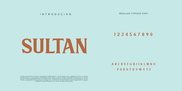 Eleganti lettere dell'alfabeto font e numero con lettere classiche modalità tipografica di design di moda minimale