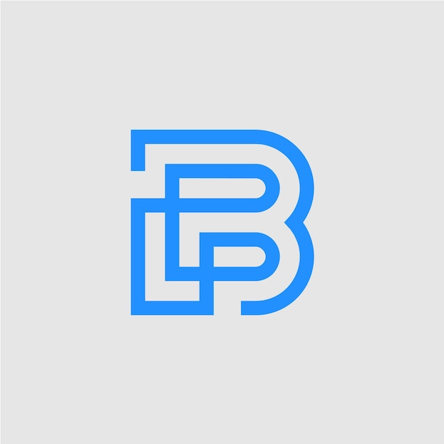 elementi del modello di disegno dell&#39;icona del logo della lettera B