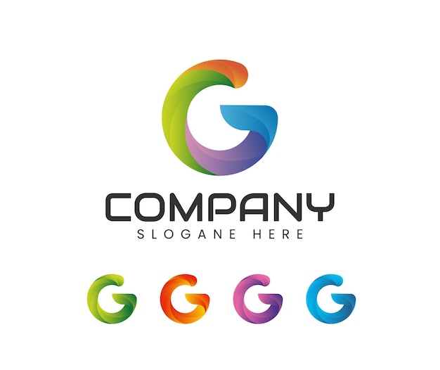 Elementi del modello di progettazione dell'icona del logo della lettera G