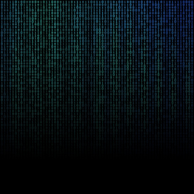 Elementi di design Codice computer binario pattern mezzetinte sfondo scuro Illustrazione vettoriale eps 10 frame con struttura di crittografia dei dati digitali per l'algoritmo di rete elettronica tecnologica