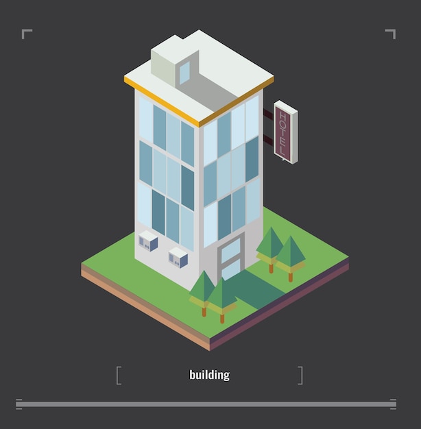 Elementi di design del paesaggio urbano con generatore di mappe cittadine isometriche Set di icone piatte 3D