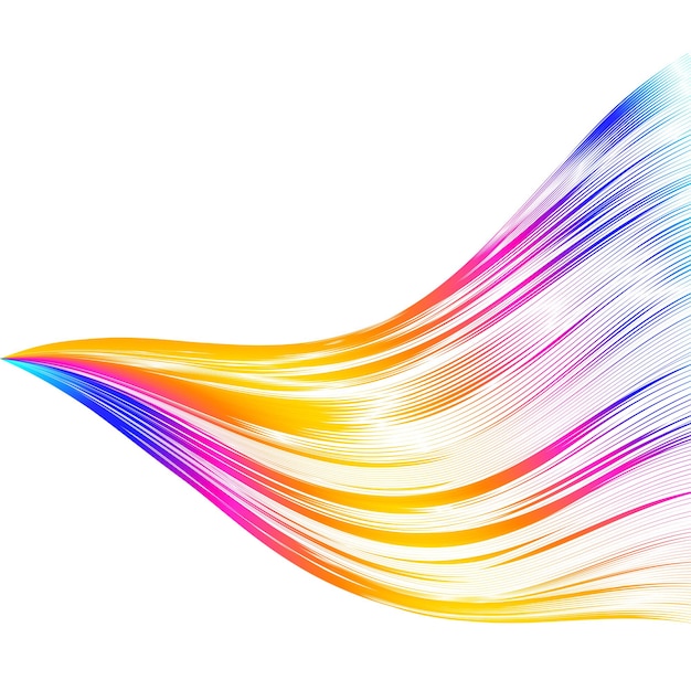 Elementi di design Onda di molte linee Strisce ondulate verticali astratte su sfondo bianco isolato Line art creativa Illustrazione vettoriale EPS 10 Onde colorate con linee create utilizzando lo strumento di fusione