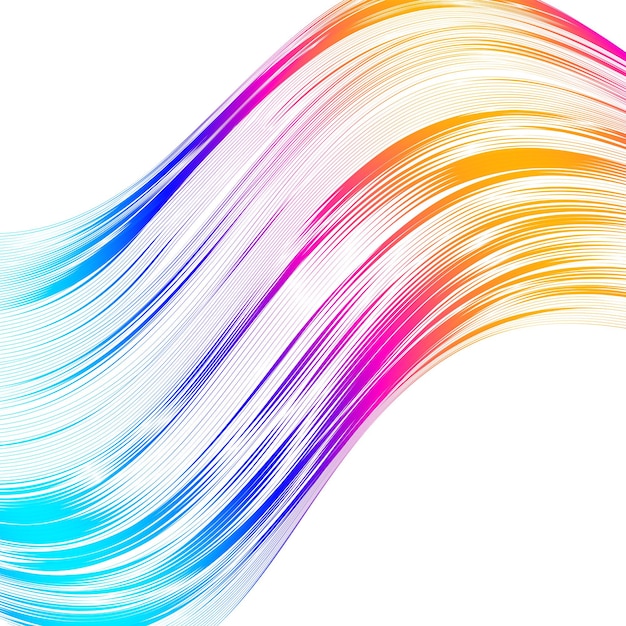 Elementi di design Onda di molte linee Strisce ondulate verticali astratte su sfondo bianco isolato Line art creativa Illustrazione vettoriale EPS 10 Onde colorate con linee create utilizzando lo strumento di fusione