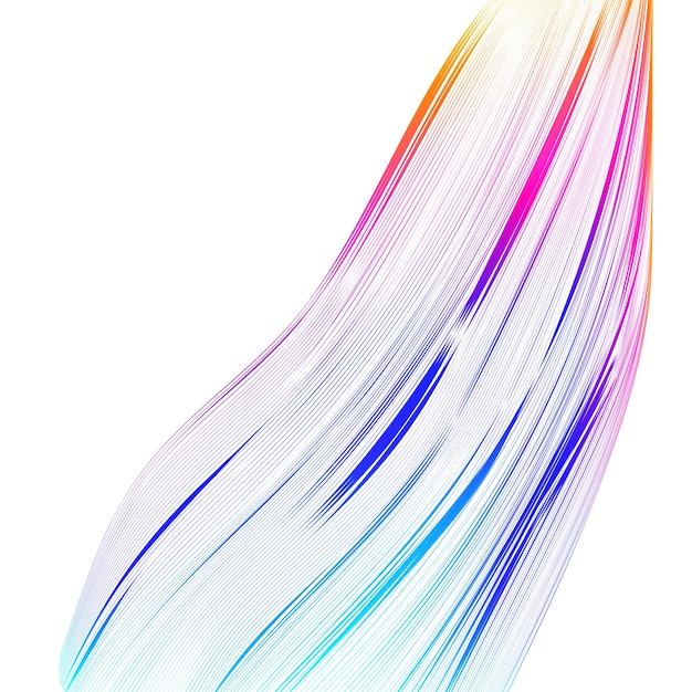 Elementi di design Onda di molte linee Strisce ondulate verticali astratte su sfondo bianco isolato Line art creativa Illustrazione vettoriale EPS 10 Onde colorate con linee create utilizzando lo strumento di fusione