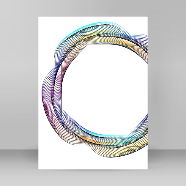 Elementi di design Onda di molte linee viola anello circolare Strisce ondulate verticali astratte su sfondo bianco isolato Illustrazione vettoriale EPS 10 Onde colorate con linee create utilizzando lo strumento Blend