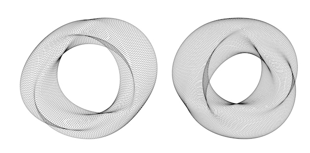Elementi di design Onda di molte linee viola anello circolare Strisce ondulate verticali astratte su sfondo bianco isolato Illustrazione vettoriale EPS 10 Onde colorate con linee create utilizzando lo strumento Blend